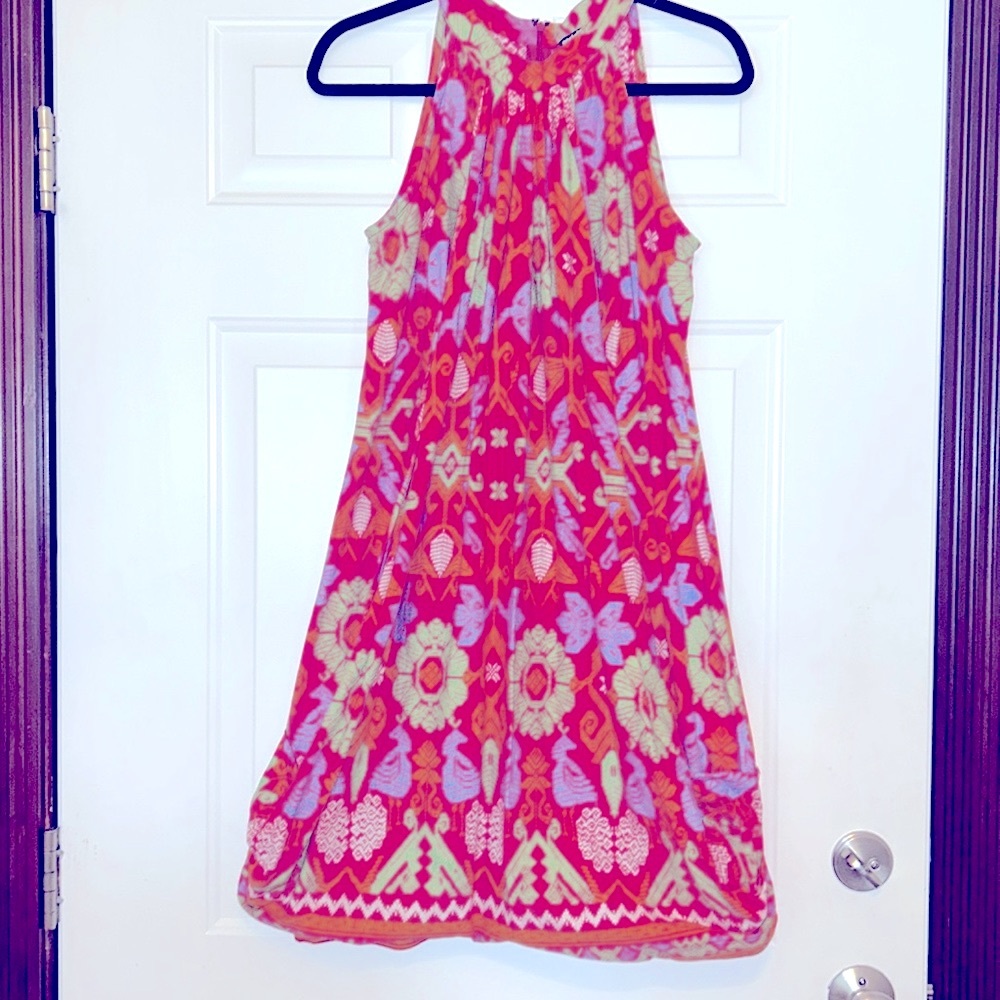 Portobello Cotton Tank Dress 10/M NWOT Colorful A-Line Bold Resort Casual Summer